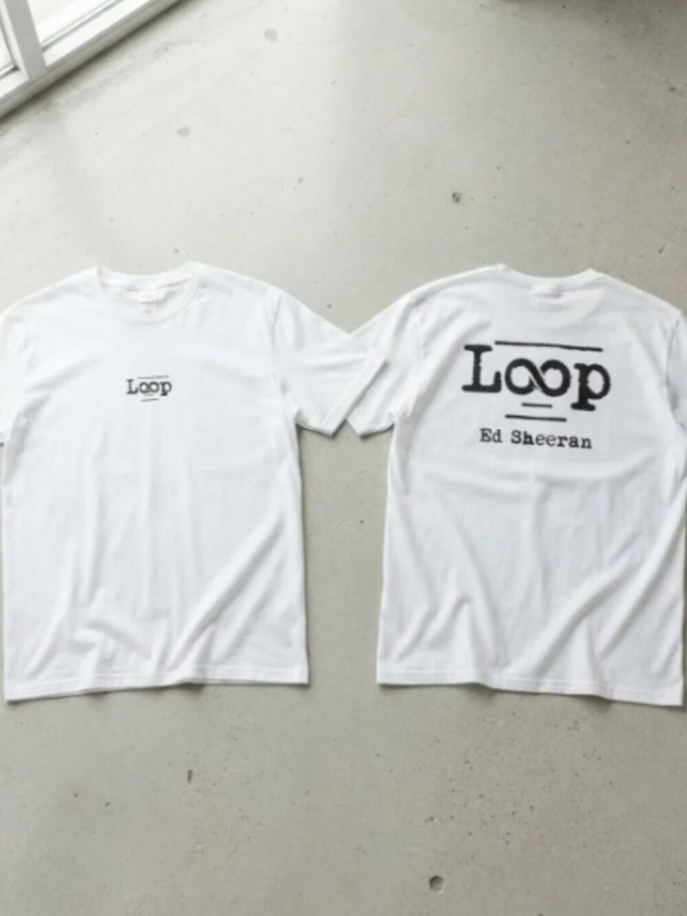 Ed Sheeran Loop T-Shirt, Minimal Concert Merch Tee